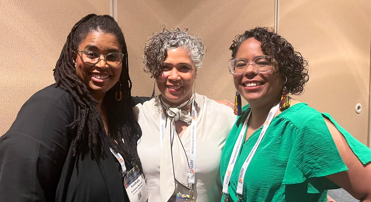 Loved presenting with my fellow motherscholars and friends, Dr. Elizabeth Morgan and soon-to-be-doctor Keishana Barnes! 🫶🏾 @AERA_EdResearch #motherwork