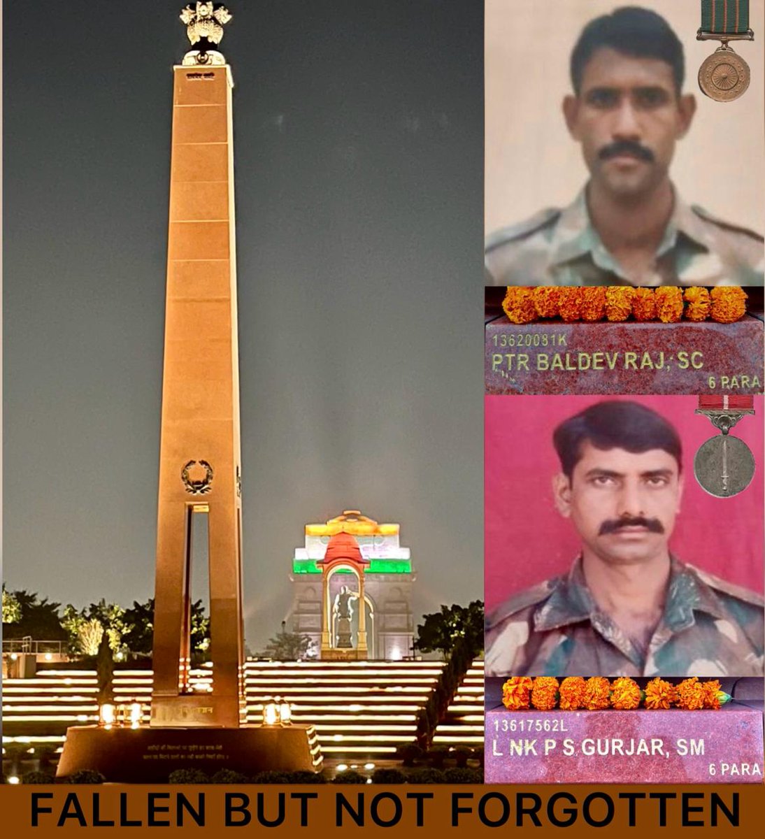 With deep reverence & profound respect, tribute to our valiant #Immortals Ptr Baldev Raj, #ShauryaChakra (P) & L/Nk P S Gurjar, #SenaMedal (P), from #6PARA who fought valiantly and made supreme sacrifice #OnThisDay at two different locations in Pulwama Sector, J&K in year 1998.