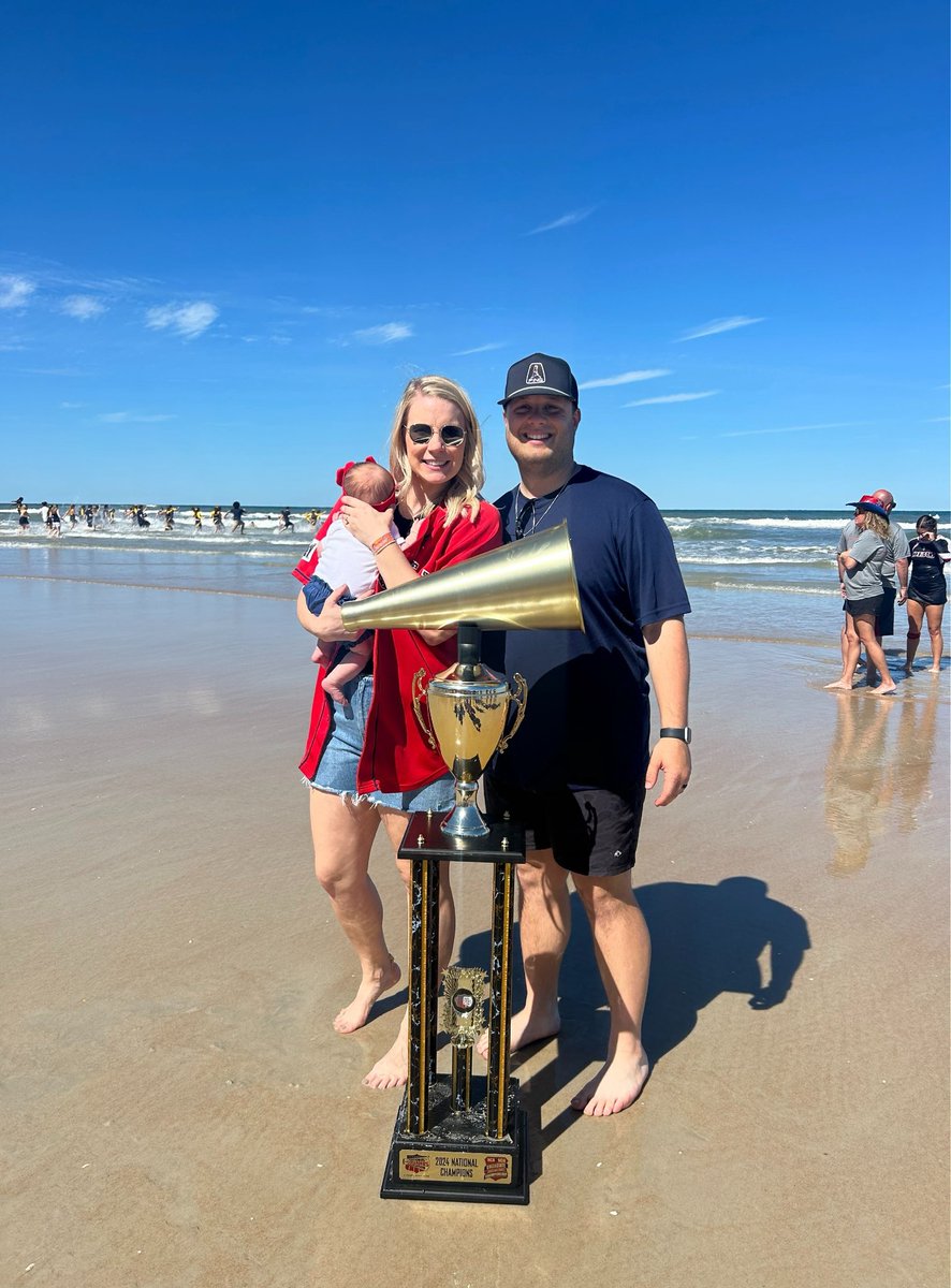 CallieTaylorDBU's tweet photo. Nothing makes me happier than getting to see these humans happy! 2024 NCA National Champions x2 😍 Thank you God for DBU and this program. Leading you all is the biggest blessing!

&amp; shoutout to Drew, the best and cutest cheer travel baby! @DBUCheer https://t.co/O6LWLFKhJ3