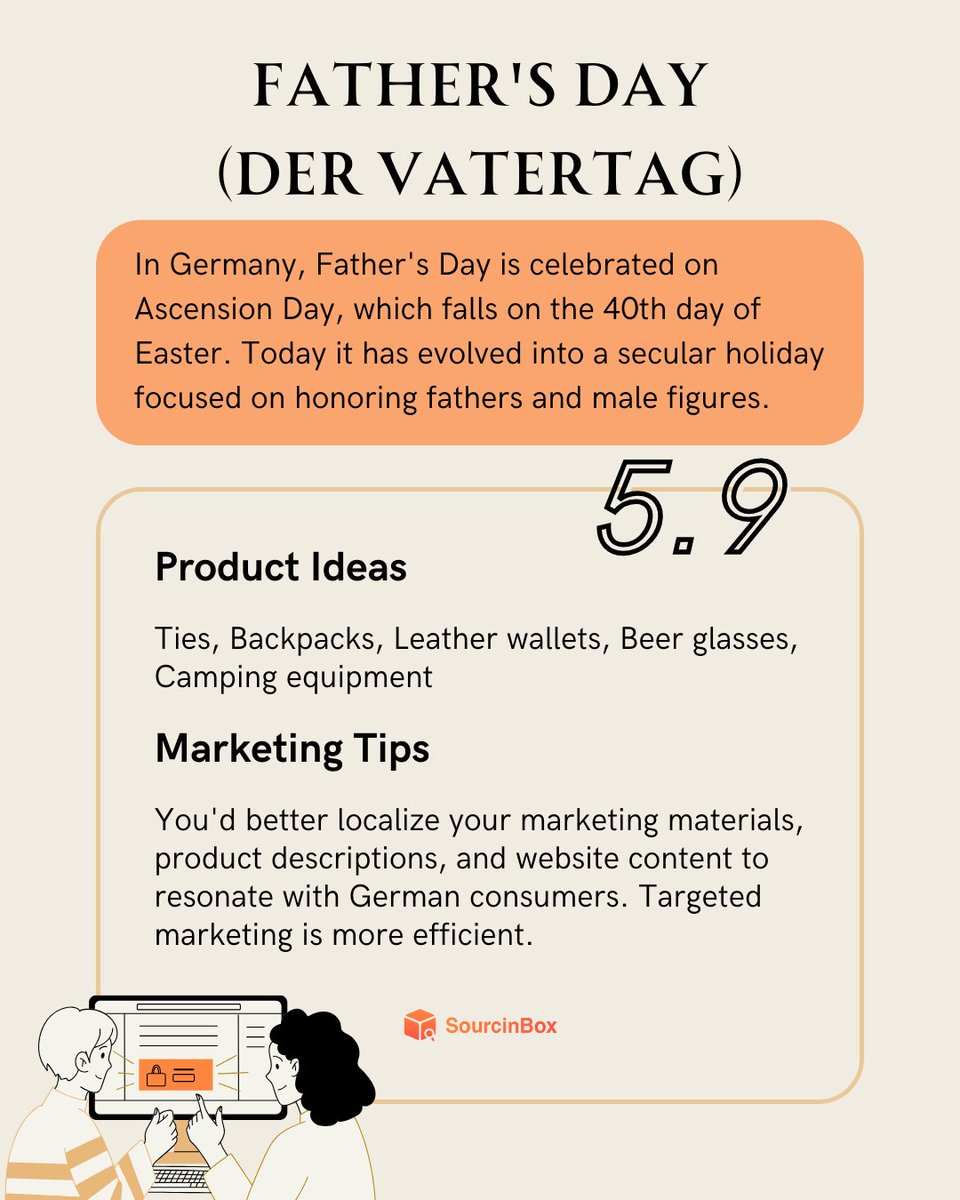 🎉 Father's Day is just around the corner! 🎉 Our marketing calendar offers valuable tips and product ideas to make the most of this special holiday in Germany. Plan a successful campaign and celebrate with the appropriate products! 🎁💼 #Vatertag #MarketingCalendar