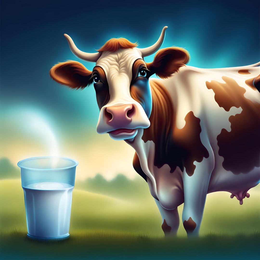 'Stump the AI' No.8; 'Bossy the cow says moo. I have milk for you.' #bossythecow #AI
