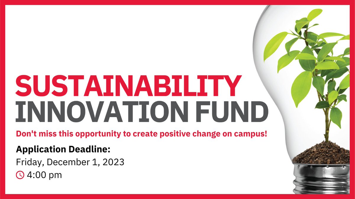 The Sustainability Innovation Fund (SIF) is open! Do you have a brilliant idea for tackling climate change and reducing our campus footprint? Apply for funding to turn your vision into reality! Learn more and apply:bit.ly/3Ul2T0Y #YorkU #Sustainability #ClimateAction