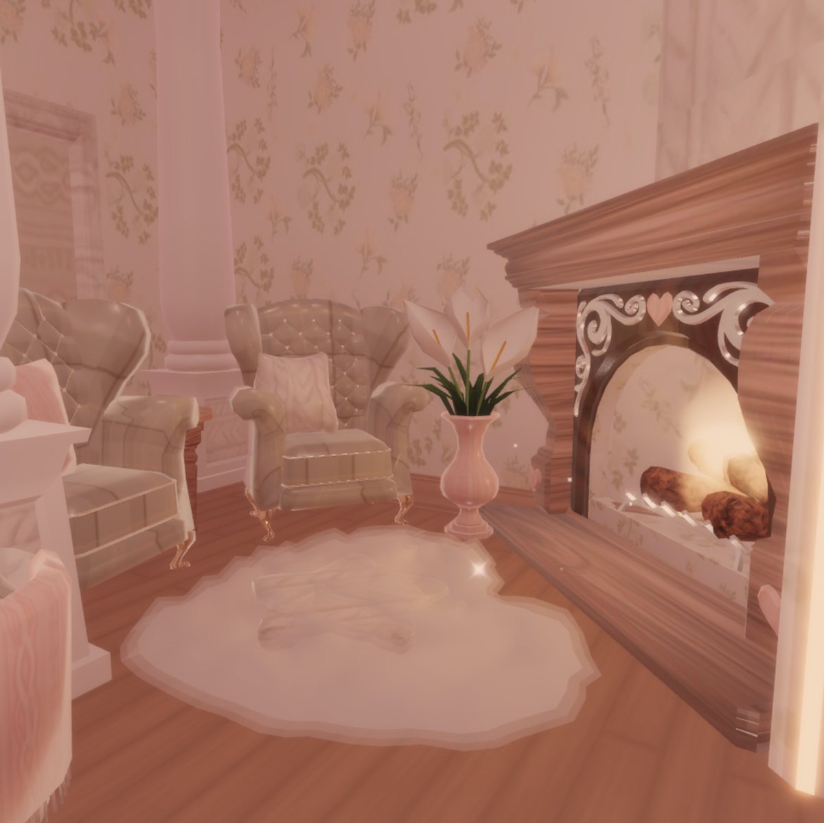 rh_news_today's tweet photo. @RoyaleHighValks My latest floral themed dorm room! 🌷 https://t.co/ElCtJZhvFE