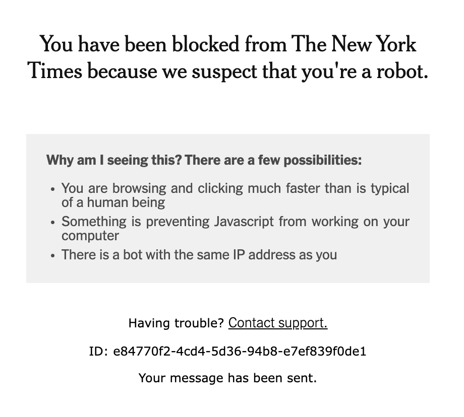 excuse me @nytimes, i am a paying customer????????