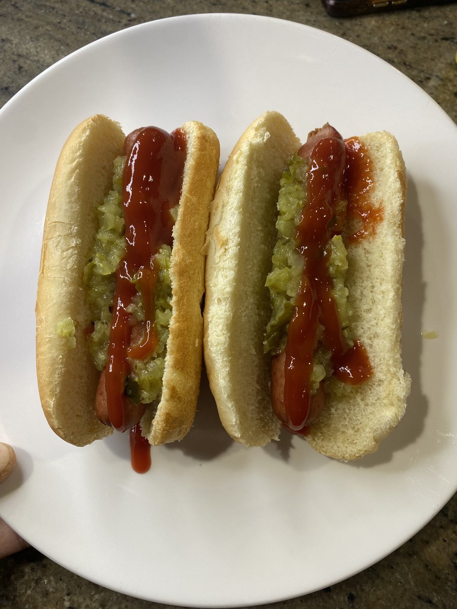 Would you eat hotdogs with ketchup & relish?