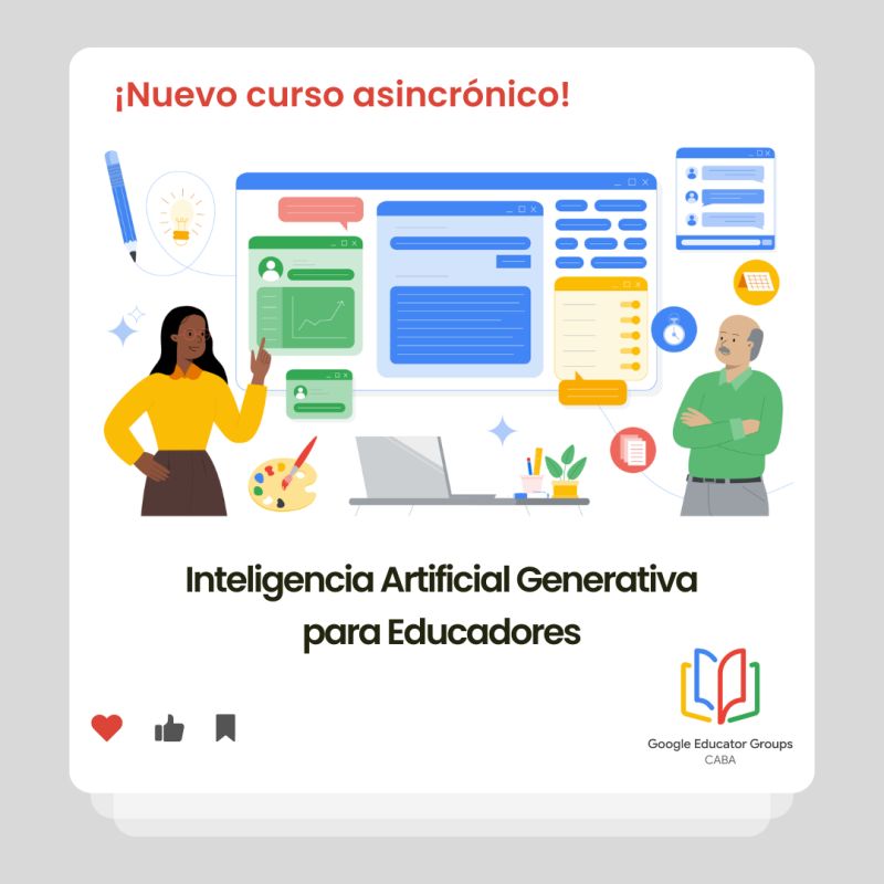 Los expertos de @Google y @MitRaise  publicaron 'Generative AI for Educators', un curso de 2 horas pensado especialmente para docentes. 🤖✨

🌟 No se pierdan esta oportunidad de ser pioneros en la integración de la IA en la educación.
🔗 grow.google/ai-for-educato… #growwithgoogle