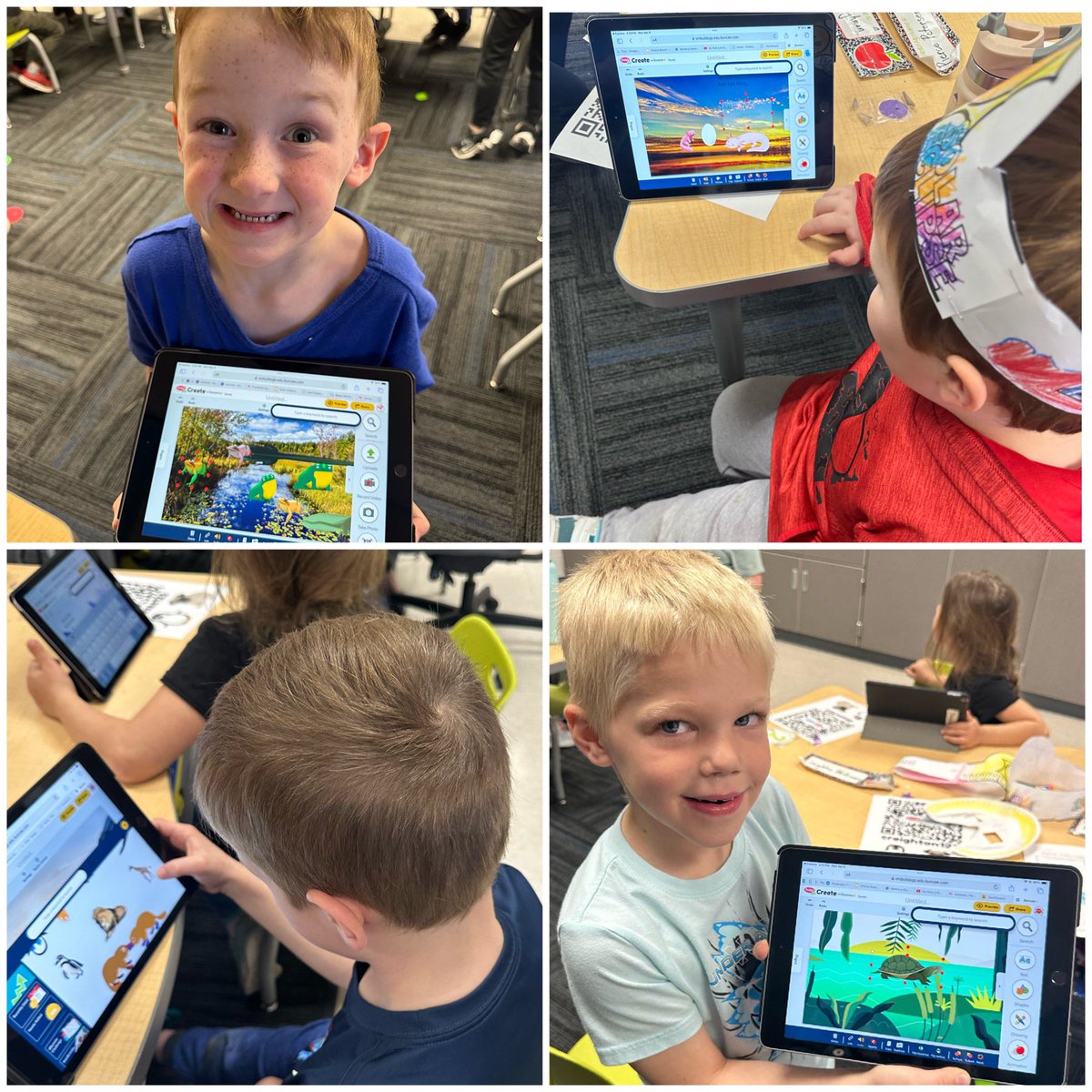 The kindergarteners are creating amazing research projects about ominous animals using PebbleGo Create. We will add a video of them sharing facts about their animal too.🐣🐍🦎 #kindergartenersloveresearch #learningisforeveryone #tlchat #futurereadylibs #edchat #edtech