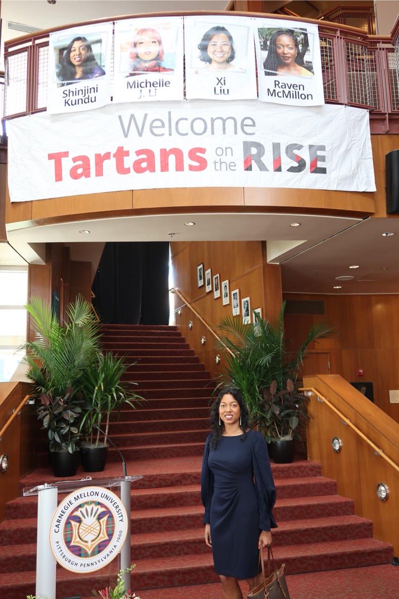 Thankful to be named one of ⁦<a href="/CarnegieMellon/">Carnegie Mellon University</a>⁩ 2024 Tartans on the Rise! My pleasure to be back in #Pittsburgh as an alumni awardee

#CMU #alum #womeninscience #AI #ML