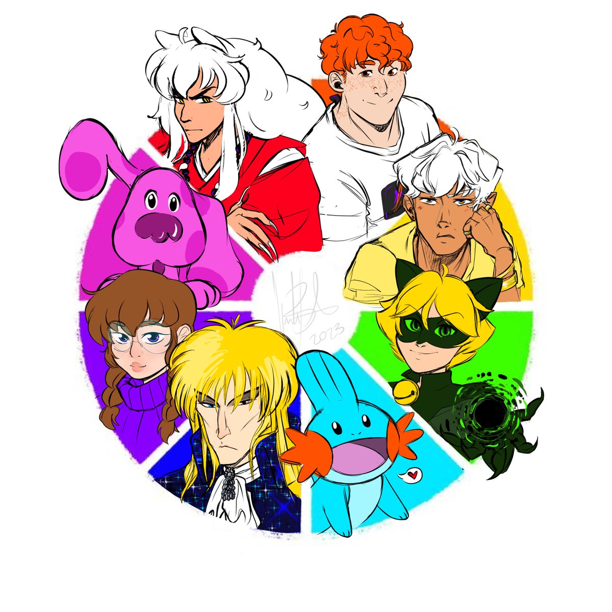 mokamazing's tweet photo. forcing myself to finish this color wheel with an oldie but a goodie. she doesn't have her glasses, but she is here!! in all her glory

#magenta || #bluesclues || #colorwheelchallenge https://t.co/I3cKtCst4U