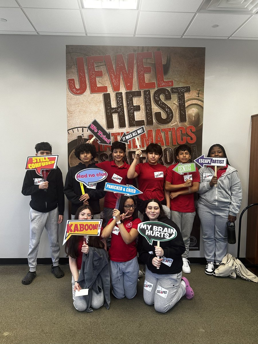 672 Grade 8 students experienced The Jewel Heist: A Mathematics Escape Room last week. Nearly1,000 students will visit this week! #NewarkBrilliance @TheEscapeGame