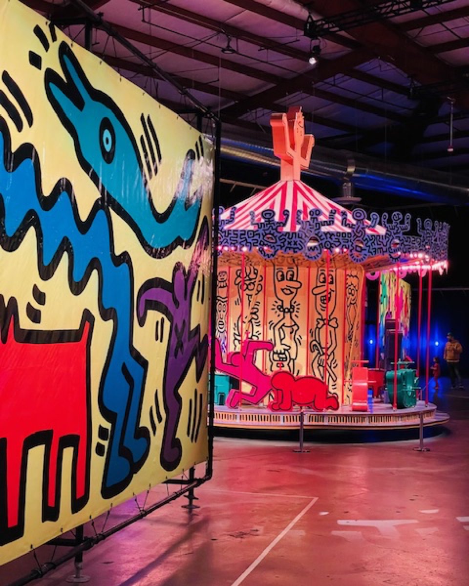 On the way to last night's @CanyonMontclair show, I stopped at  #LunaLuna, the recreation of an artist-designed amusement park from 1987 now on an LA soundstage. #Basquiat #KeithHaring #SalvadorDali #SoniaDelaunay #KennyScharf #AndréHeller