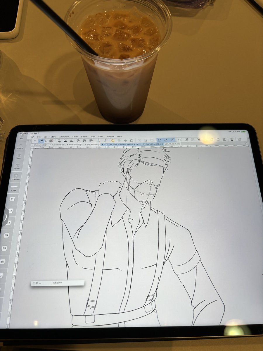 Cafe Drawing on IPad- Progress Shot for Illustration 
#アニメイラスト #イラスト好きな人と繋がりたい #イラスト好きな人とつながりたい ＃絵描きさんと繋がりたい #AnimeArt #conceptdesign
#cafedrawing #grunge #nftart
#nftartist
#animeillustration #NFTDROPS