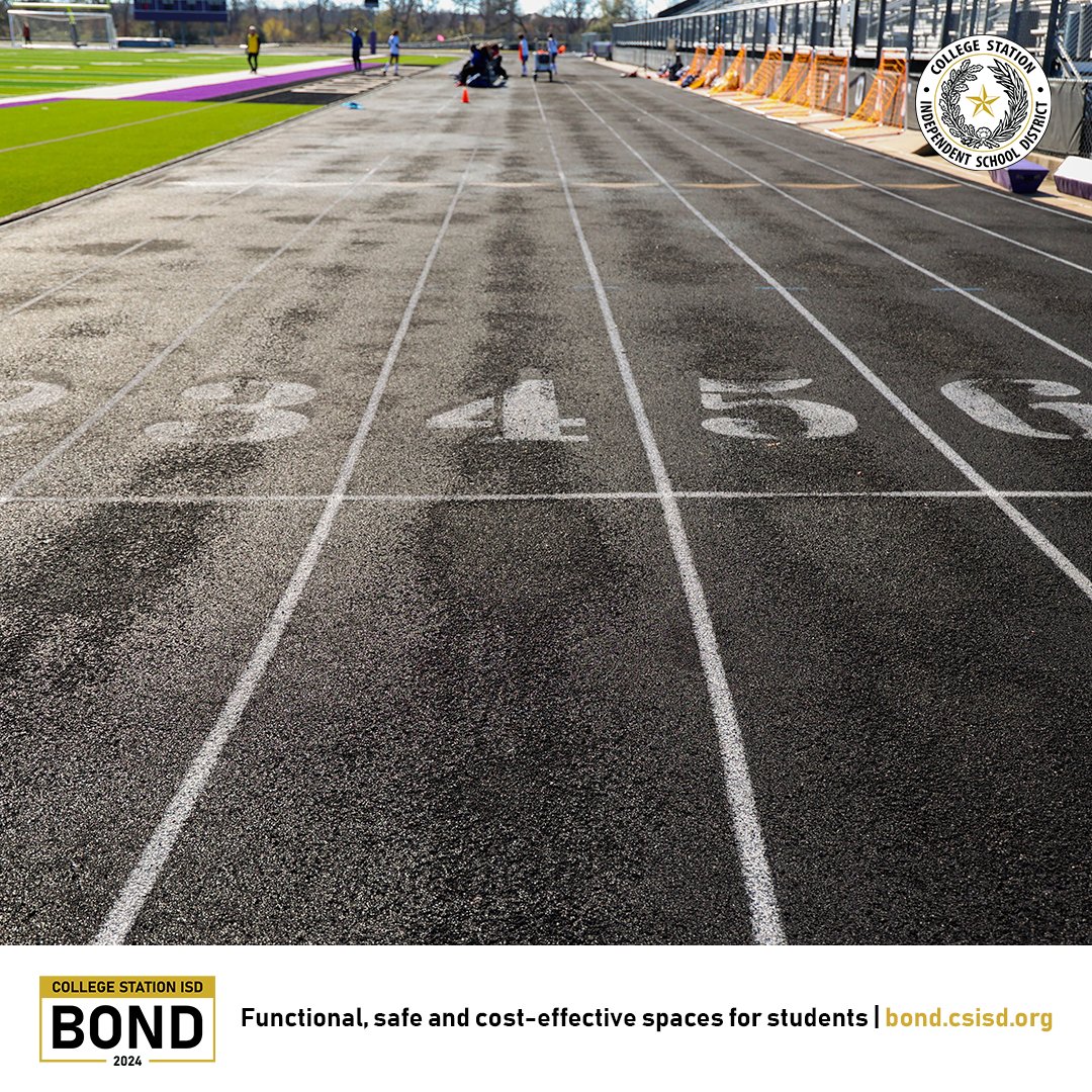AMCMSBobcats's tweet photo. DID YOU KNOW? Our high school track surfaces are worn to the point that the varsity district track meet was relocated this year? The #CSISDBond will resurface the tracks, providing a safe and functional surface for student athletes. Learn more: https://t.co/Zgq8TL5obz https://t.co/6R0IRMg3qP