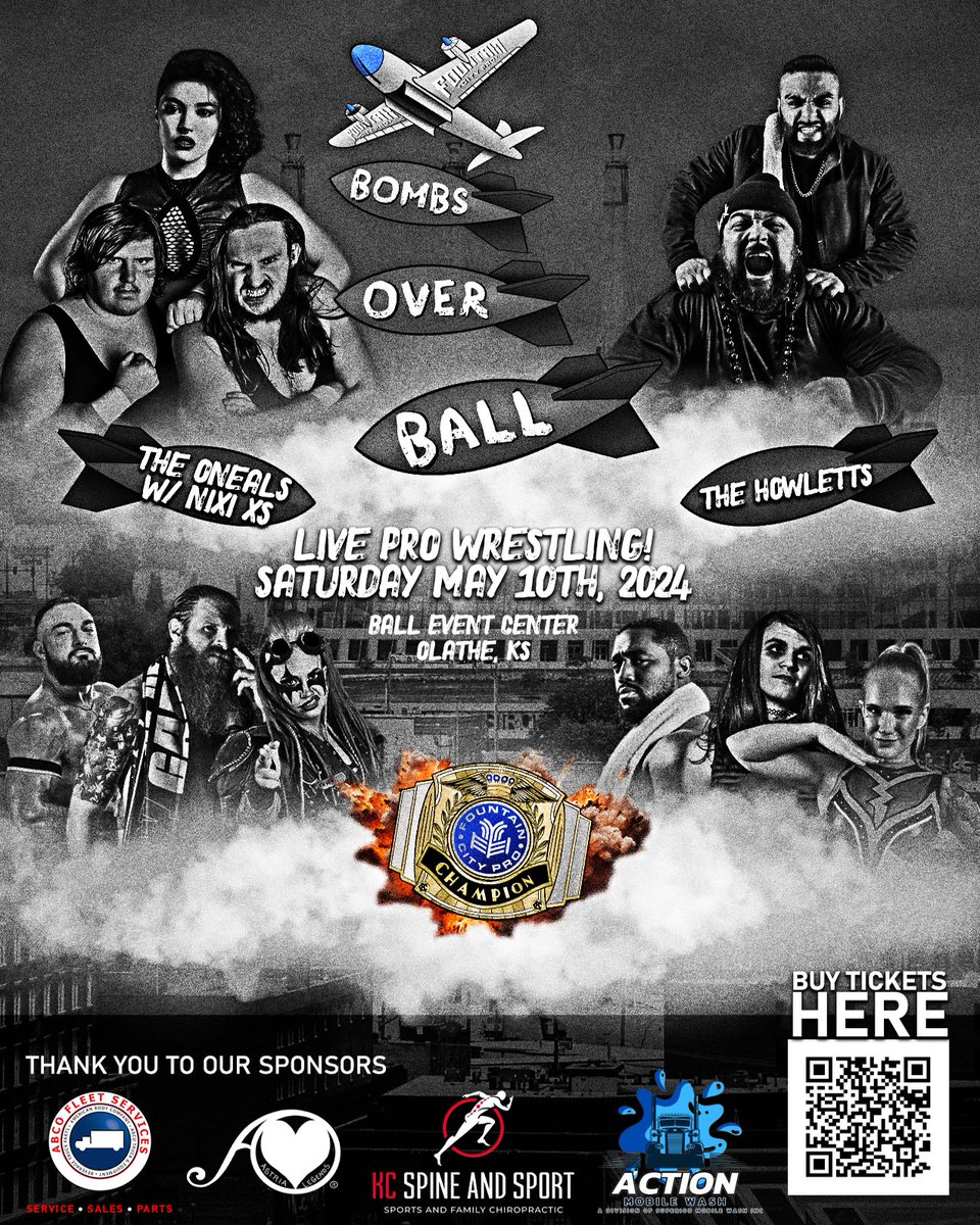 Just a few weeks left until @fountaincitypro Bombs Over Ball, Live at the @balleventcenter In Olathe, KS! Come witness history as we start the Tournament to crown the very first champion! Ticket Link Below! fountaincitypro.com/event/b-o-b-bo…