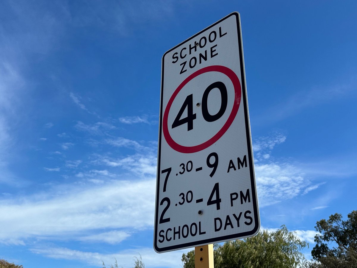 Remember back to school means back to 40km/h in school zones!