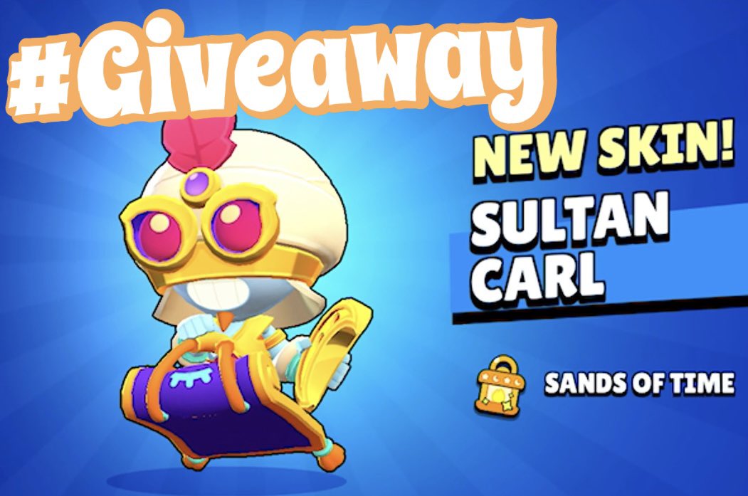 1x Sultan Carl Skin #Giveaway #sorteo
To Enter:   
✅Follow @TheGamerVillage
♥ Like  
♻Repost
✌Tag Two Friends 
💥Subscribe Youtube.com/TheGamerVillage
💬 Comment 'Sultan Sent Me' on any of my YouTube videos

Winner will be notified April 28th
#GiftedBySupercell
#BrawlStars