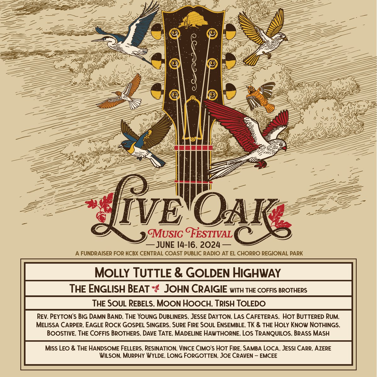 🎉 It's here! Feast your eyes on the #LiveOakFest 2024 official poster! A lineup that's as vibrant as the art. Who are you most excited to see live? 🎶 Check out all the artists and start planning your festival days! 🗓️ June 14-16 
liveoakfest.org #MusicMagic