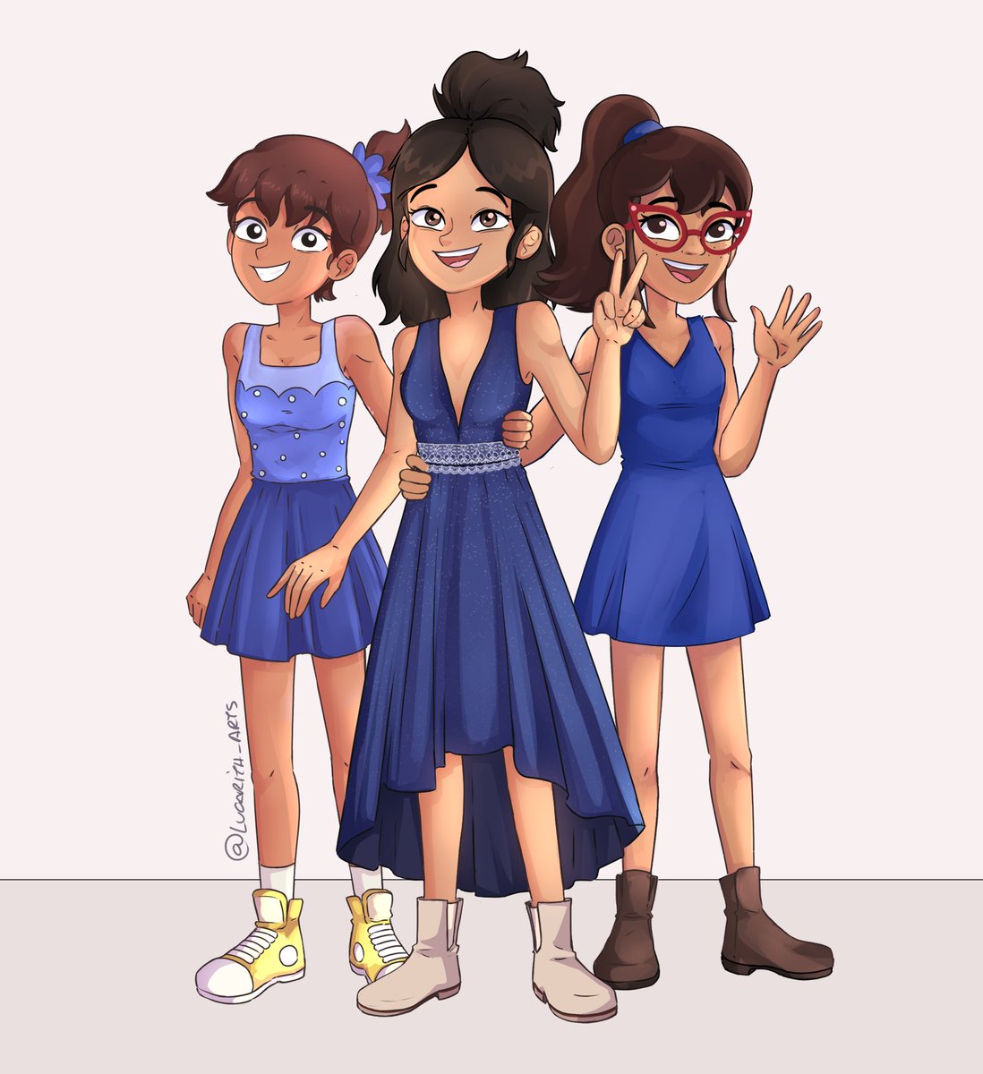 Anne, Elizabeth and Hailey Thank you very much @Lucarith_arts for making this! #Amphibia #AnneBoonchuy #ElizabethMonaco #Adventures #HaileysOnIt #HaileyBanks #lasamigas