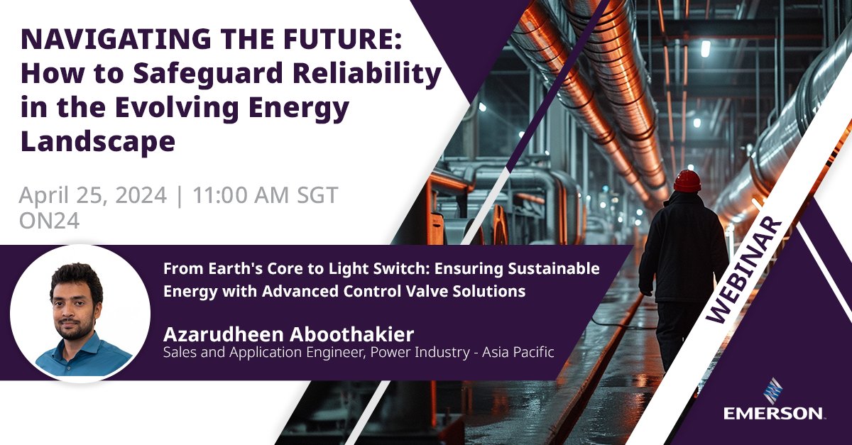 EMR_Automation's tweet photo. Do you want to unearth the potential, benefits and challenges of geothermal energy? Join the first session of the Navigating the Future #webinar series to learn more. Register here: https://t.co/eDkjqGJ8Jp
#FinalControl #AsiaPacific https://t.co/HevoYHuxcJ