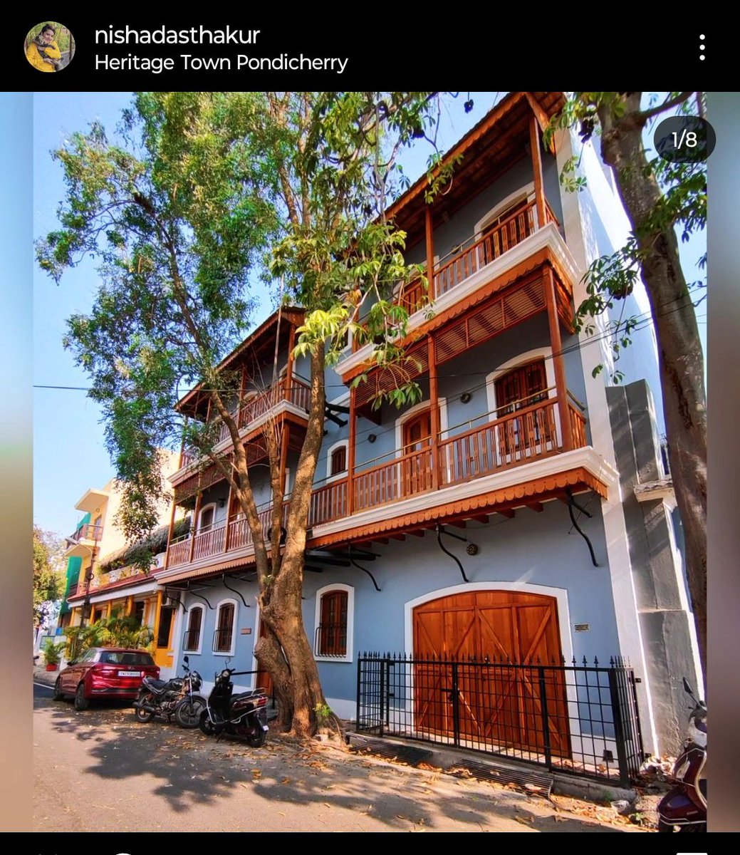 There is something about #old towns and old houses. 
Say hello to #heritage town in #pondicherry . #SouthIndian tales.