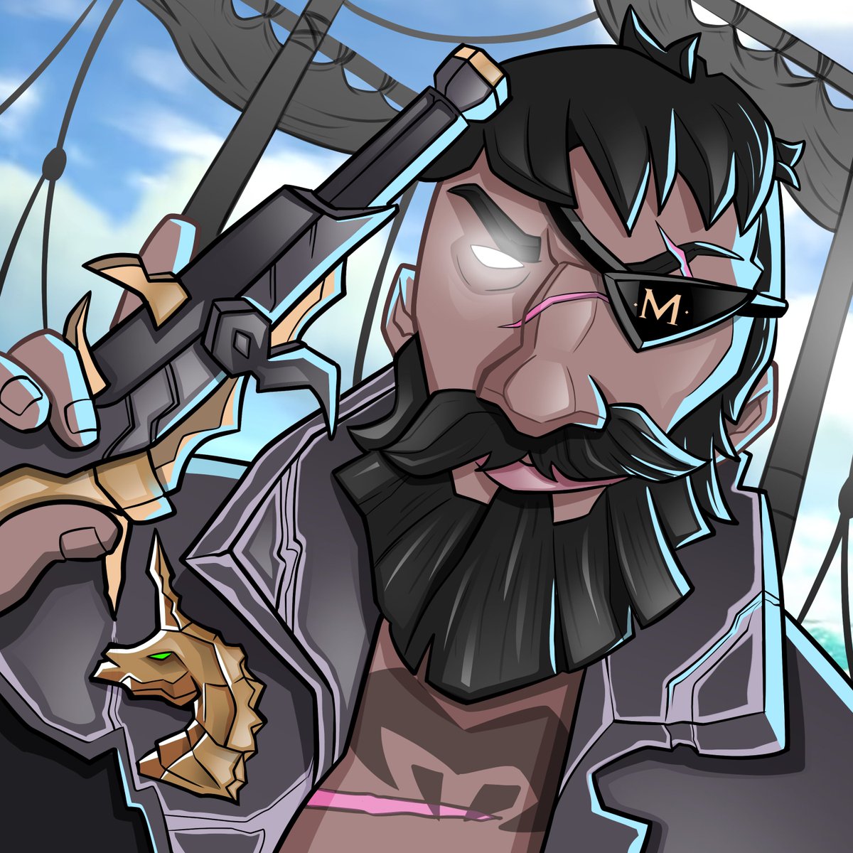 finished drawing! Commission for @Magic4Lyfe23 #SeaOfThieves #BeMorePirate