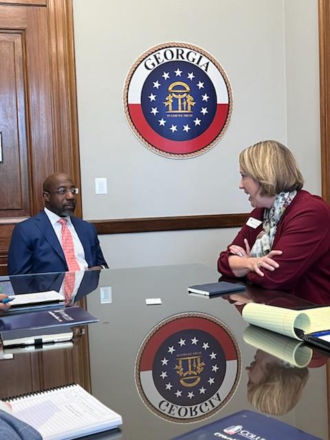 ColumbusState's tweet photo. This week, President Stuart Rayfield visited Washington, D.C. to meet congressional legislators, highlighting our commitment to workforce development and student success! #ColumbusState #WashingtonDC #Education https://t.co/3V8mWa7Dda