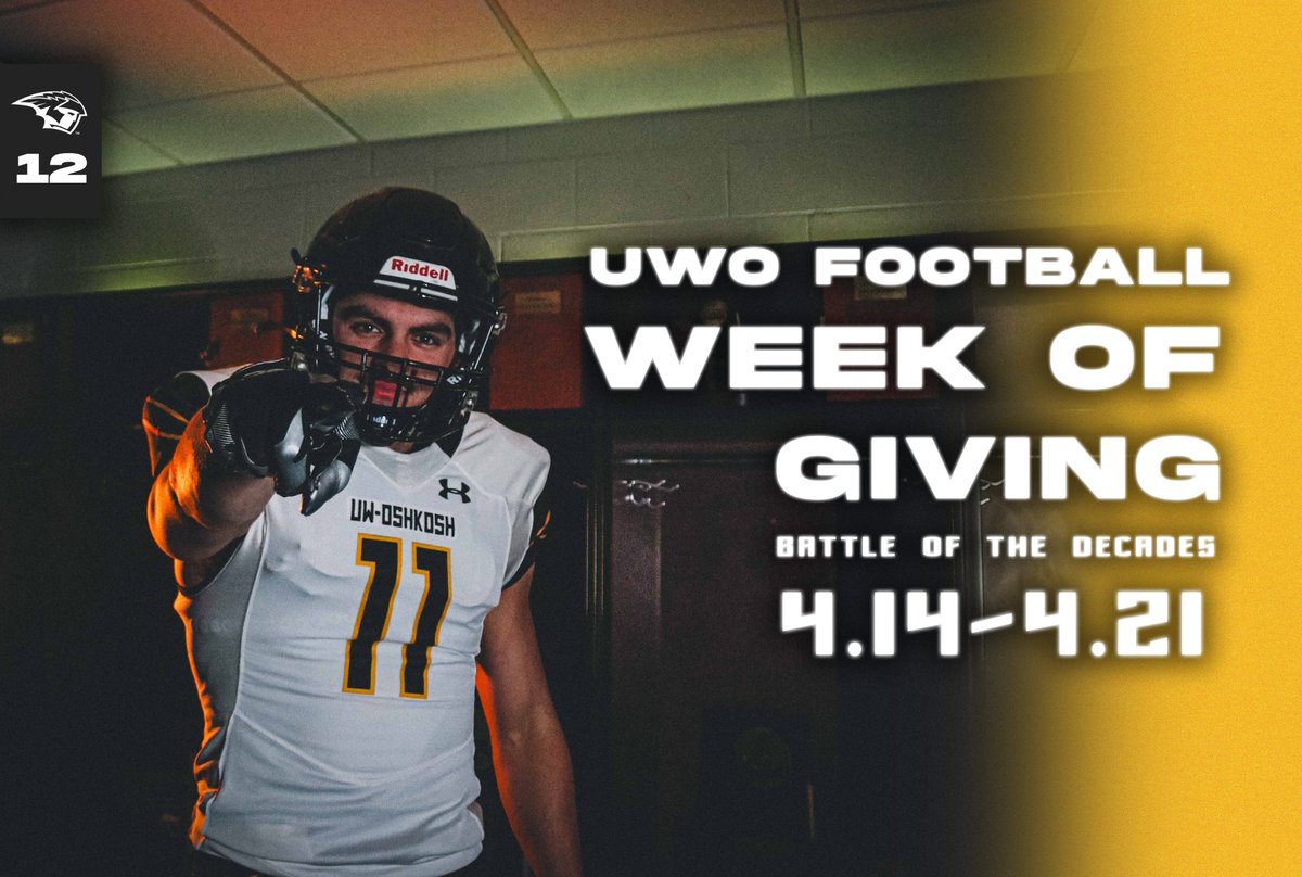 Today marks the 2024 start of the 𝗨𝗪𝗢 𝗙𝗼𝗼𝘁𝗯𝗮𝗹𝗹 𝗪𝗲𝗲𝗸 𝗼𝗳 𝗚𝗶𝘃𝗶𝗻𝗴! Each decade of UWO alumni will be battling it out to see who can raise the most money!

🔗 bit.ly/UWOFballWeekof…
💵 Designation: Football Fund
🎓 Put your graduating decade in the comment!