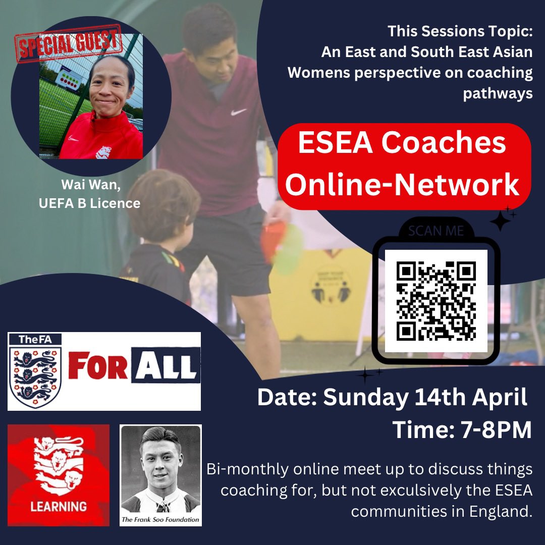 alan_zp_lau's tweet photo. Just had our first ESEA Coaches Online-Network session with our special guest @wai8ird. Was amazing hearing her story from grassroots to pro game coaching and advice to other coaches where-ever they are on their journey in football!
#FAForAll #ESEACoaches #ESEAFootball https://t.co/ZTUz7vAA2B
