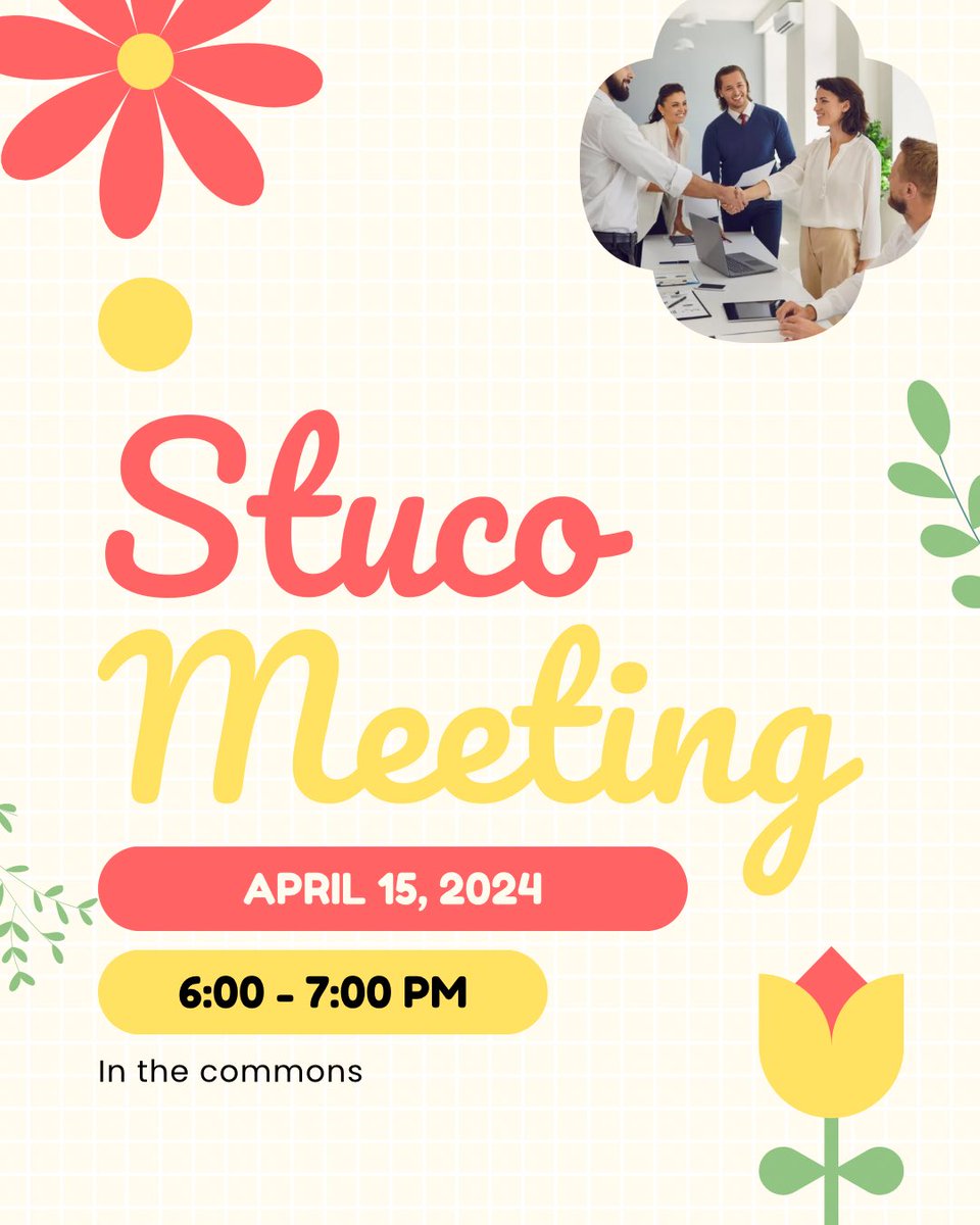 RPHS_StuCo's tweet photo. STUCO MEETING TOMORROW BE THERE! https://t.co/JLpaqdFpT0