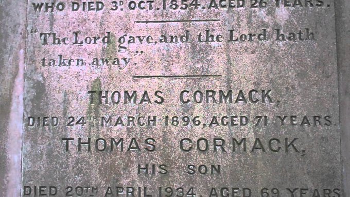 tourscotland's tweet photo. Tour #Scotland travel video Blog of #Thomas #Cormack, Fish Curer, gravestone in the cemetery of Parish Church on ancestry, genealogy, family history visit and trip to #Kilrenny by #Anstruther, #East #Neuk of #Fife Surname is of #Scottish and #Irish origins https://t.co/0BaFU5mzSZ https://t.co/qH48JrPonE