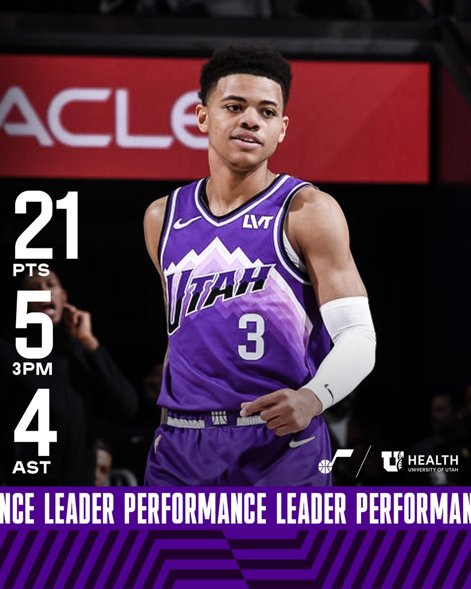 Wrapped up his rookie season on a high note 🎼 #PerformanceLeader presented by @uofuhealth