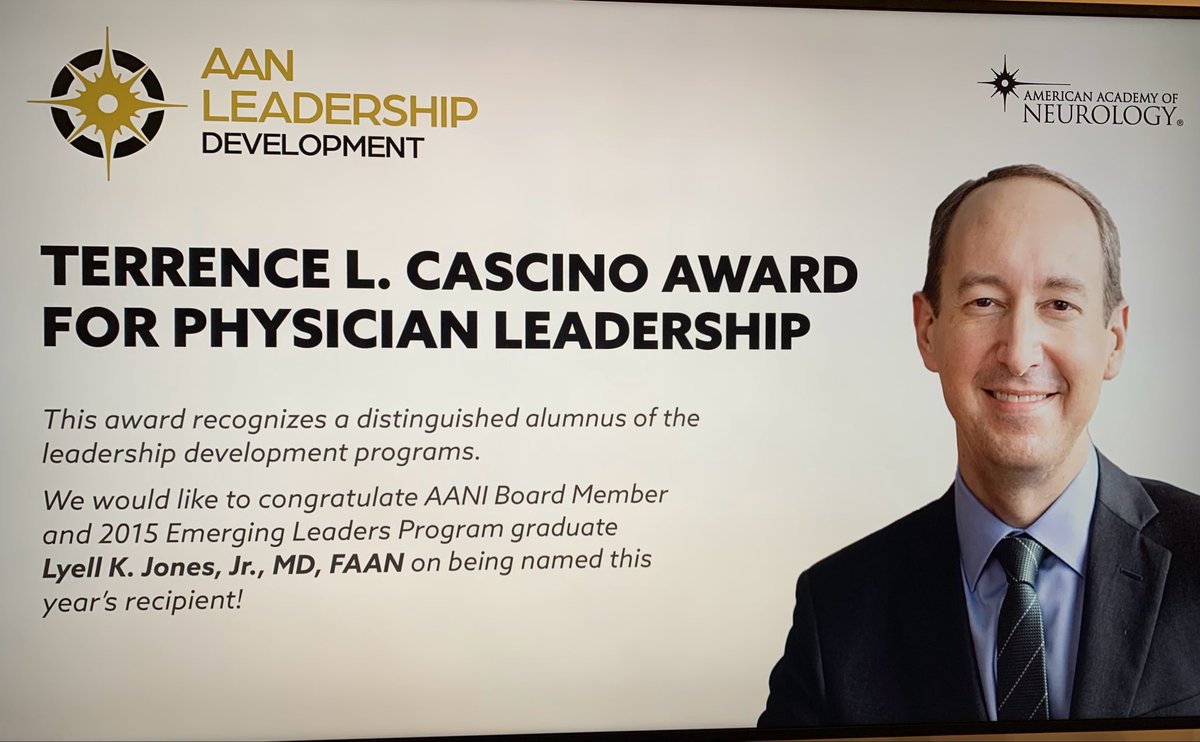 Congratulations to a most deserving awardee. The Physician Leadership awardee 2024. Lyell Jones #AANAM @AANmember