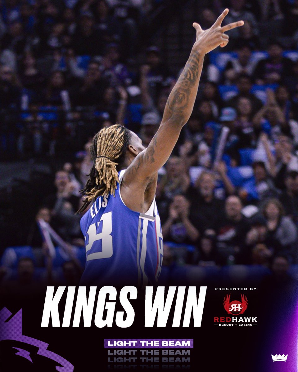 FINAL: Kings defeat the Trail Blazers, 121-82. 👑 De’Aaron Fox: 24 PTS, 3 STL 👑 Domantas Sabonis: 18 PTS, 11 REB, 9 AST 👑 Harrison Barnes: 17 PTS, 5 REB 👑 Keon Ellis: 13 PTS, 3 STL Kings Win presented by @redhawkcasino