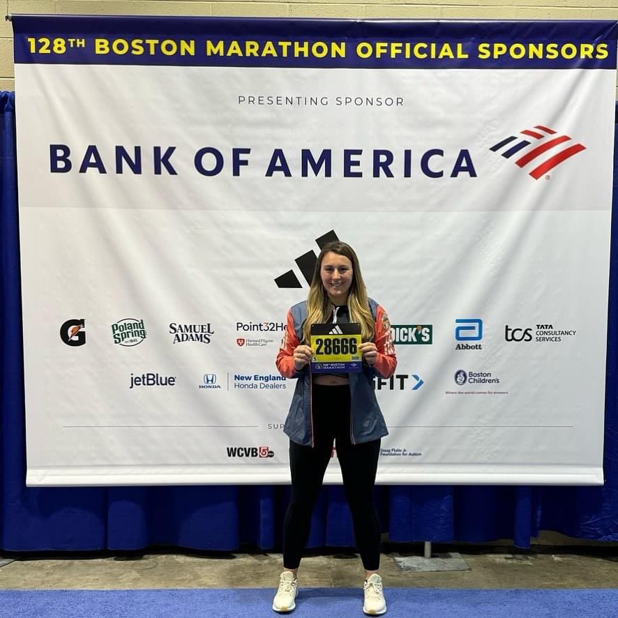 Good luck to our Treasurer, Officer DiCenso who will be running the @bostonmarathon tomorrow! You got this! 💪 🏃🏻‍♀️