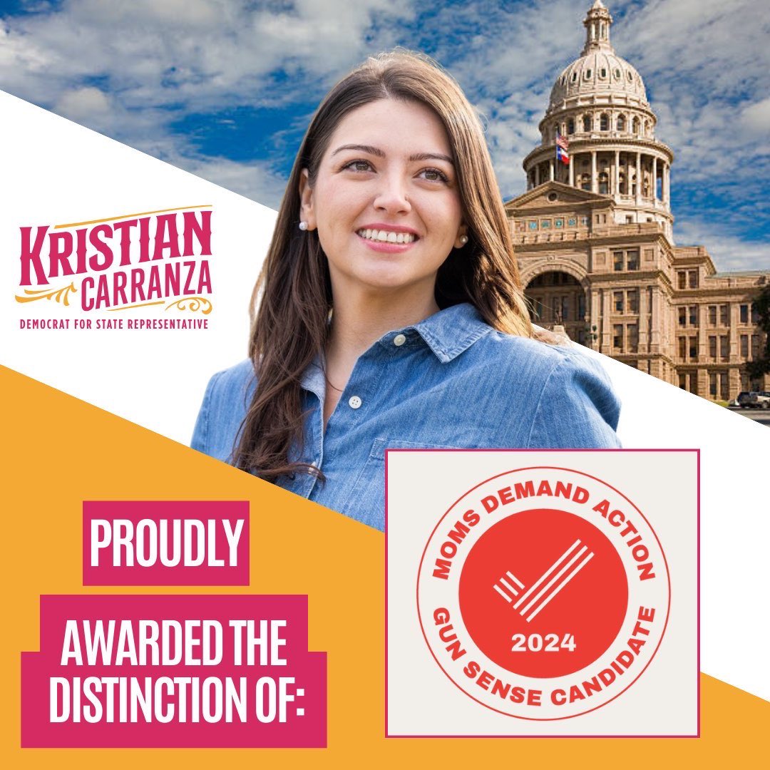 Proud to earn the @MomsDemand candidate distinction. We all want to keep our families and schools safe. Our region has lost too many children to gun violence—it’s time #HD118 has a representative who will stand with the overwhelmingly majority of Texans that support common-sense…