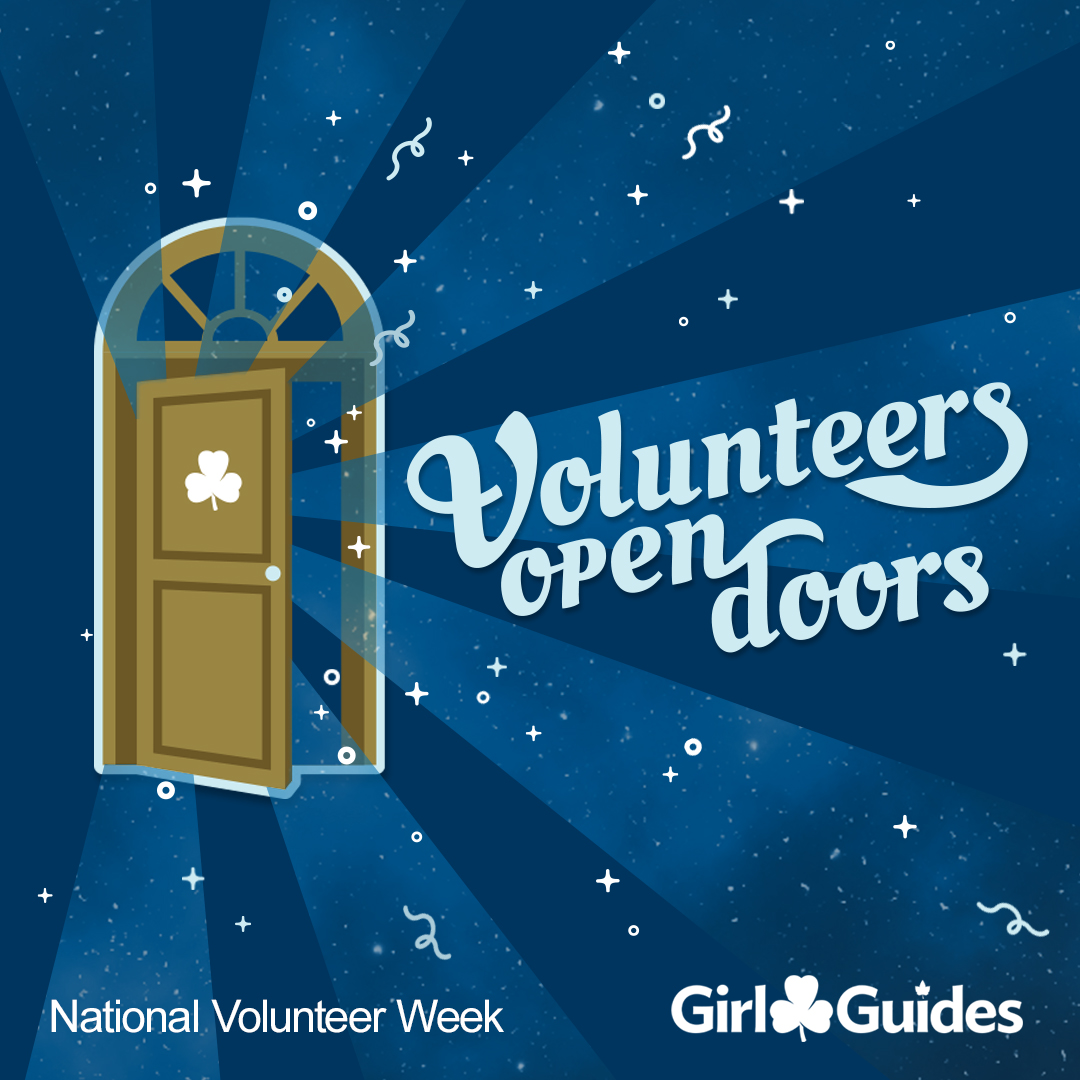 Girl Guide volunteers open doors to a world of possibilities! 🚪🗝️ Volunteers are the key to creating spaces where girls can just be themselves, share new experiences, learn new skills and unleash their potential. Thank you! 👏💙 #NVW2024 #NationalVolunteerWeek