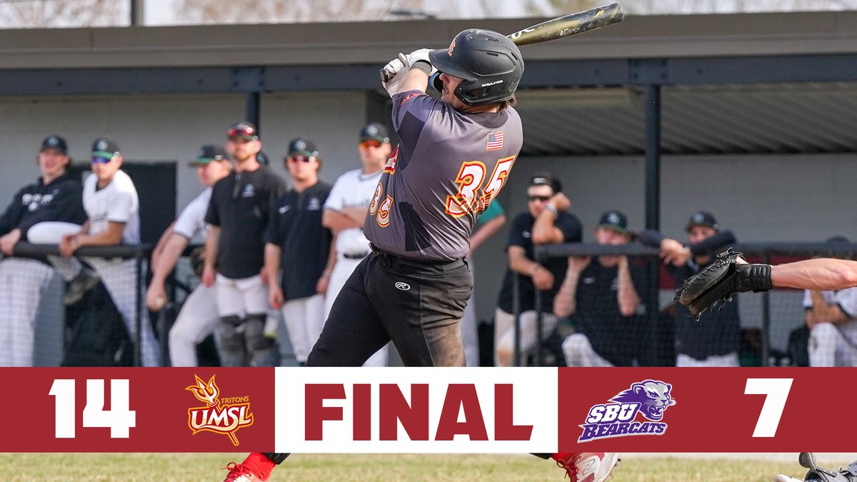 .@UMSLBSB wins its series finale at SBU on Sunday to win the series 3-1. Logan McIntyre was 4-4 with a HR and 4 RBI #GLVCbase #FeartheFork🔱#tritesup🔱