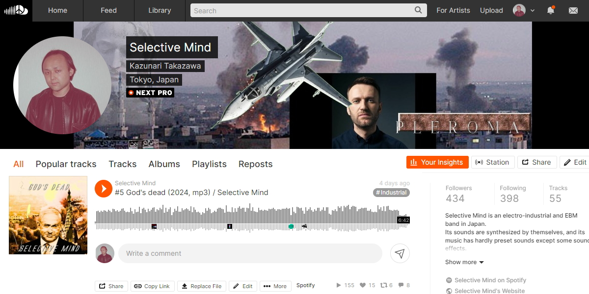 15 people liked new #industrial single 'God's dead / Selective Mind' in just 4 days on SoundCloud.

Thank you!

#Industrialmusic #metal #ebm #electronic 
soundcloud.com/ebmsm/5-gods-d…