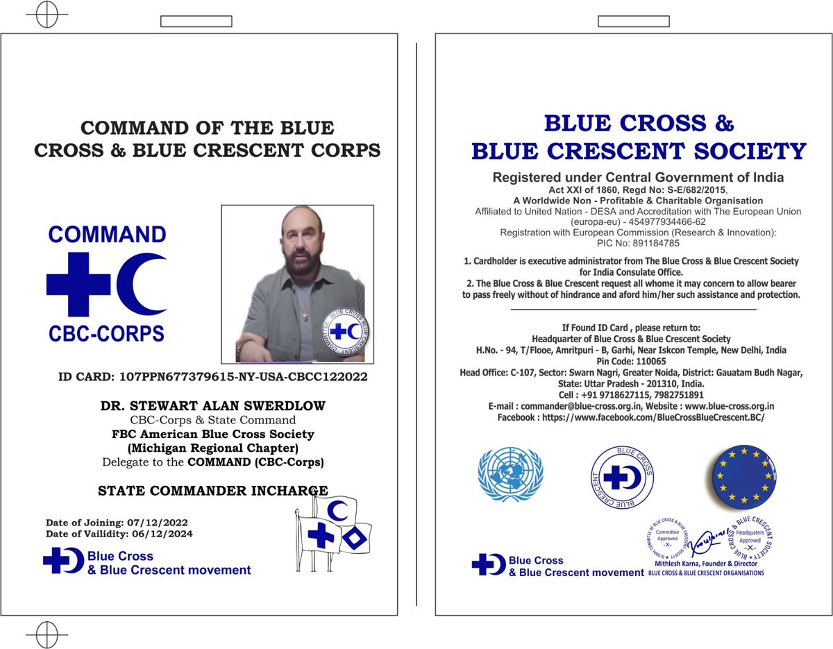 Researching Stewart Swerdlow (of Montauk fame) has led me to a bizarre organisation called the Blue Cross and Blue Crescent movement. Has anybody ever heard of this? Somehow connected to the UN, micronations and a whole bunch of other weird stuff.