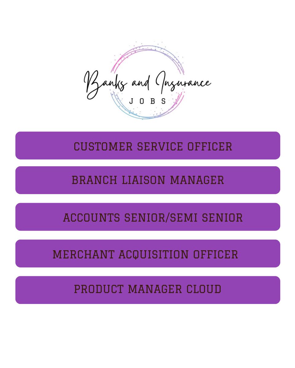 🚨JOB ALERT🚨

Are you a job seeker looking for new opportunities? Well, you're in the right place! Our job board has a range of exciting vacancies that might just be your next career move. Read more below & visit our job board here: banksandinsurancejobs.com

#JobOfTheDay #Jobs