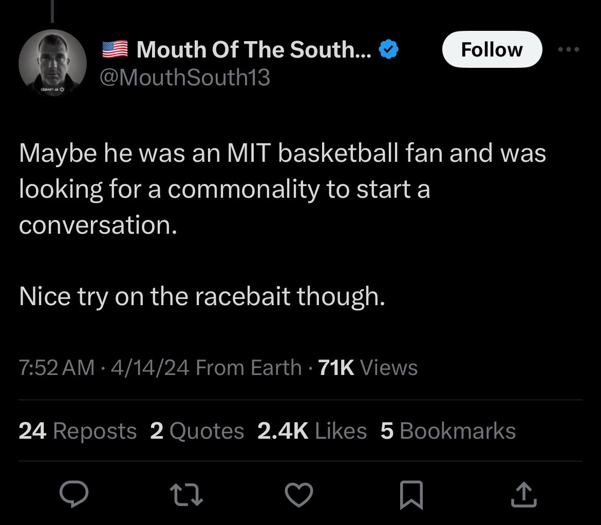 maybe he was an mit basketball fan