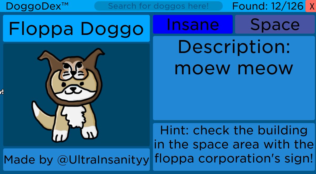 FloppaCareTaker's tweet photo. Hey guys, you can now find Floppa Doggo in Find the Doggos! Find it and you get a free skin for Floppa in Floppa Care Taker https://t.co/cJIU5RwEwX