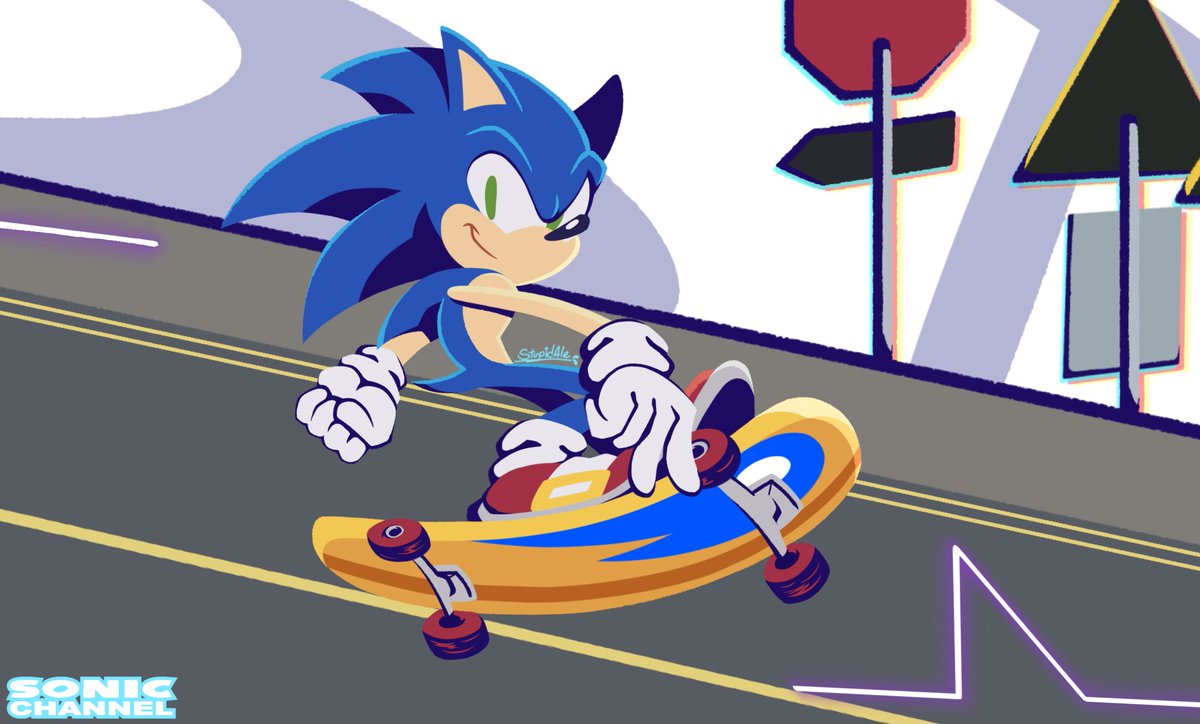 Skatin' around #SonicTheHedgehog #SonicFrontiers #sonicfanart