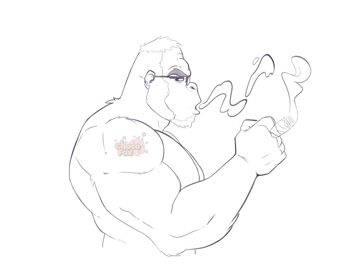 12th pic of the 30 days challenge goes for @ApeAaron a big rilla enjoying a cigar. he spotted you staring at him go ahead say something. thanks a lot for your support.