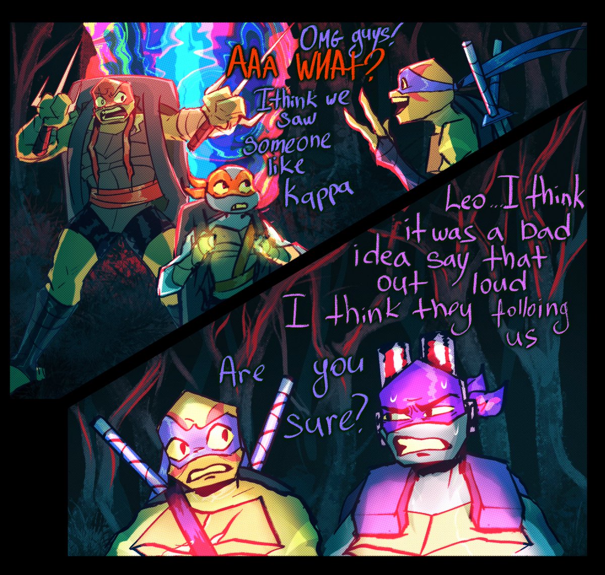 EndlessLogo's tweet photo. Chaotic duo portal <part 2>🤷‍♀️
I drew this for so long because every time I started it I ended up just sketching the next parts
#rottmntmikey #rottmntmikey #rottmntleo #rottmntdonnie #rottmnt
#RiseofTheTMNT https://t.co/k6S6wmigjQ