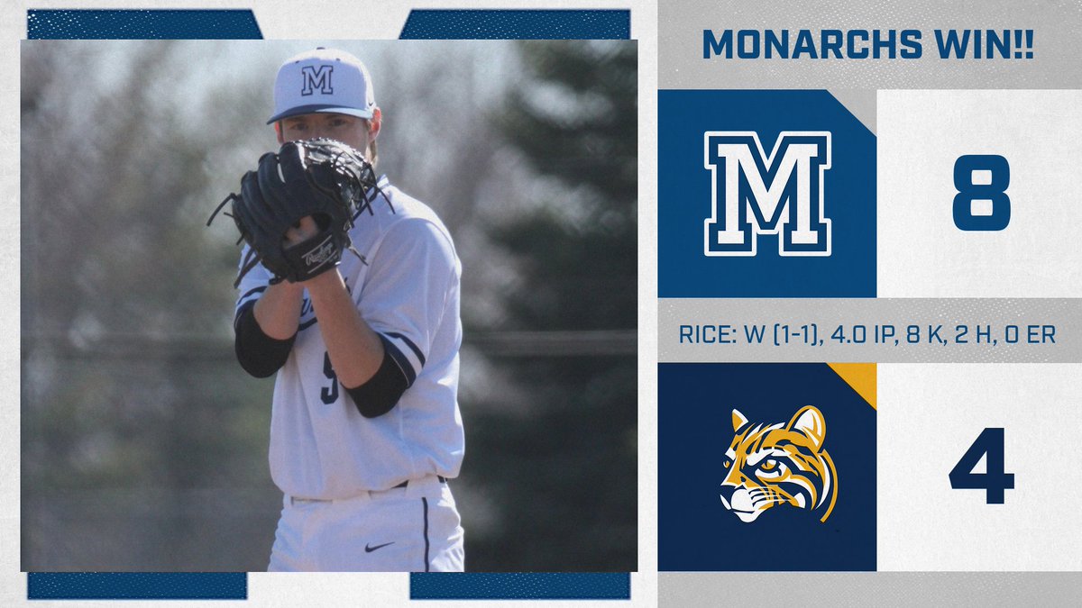 MONARCHS WIN!!

@MacombBaseball 8, Schoolcraft 4

The Monarchs complete the Sunday sweep and take four out of five against the Ocelots this season! @BrandonRice45 was dialed in on his way to striking out eight across four innings to earn the win!

#GoMonarchs #NJCAABaseball