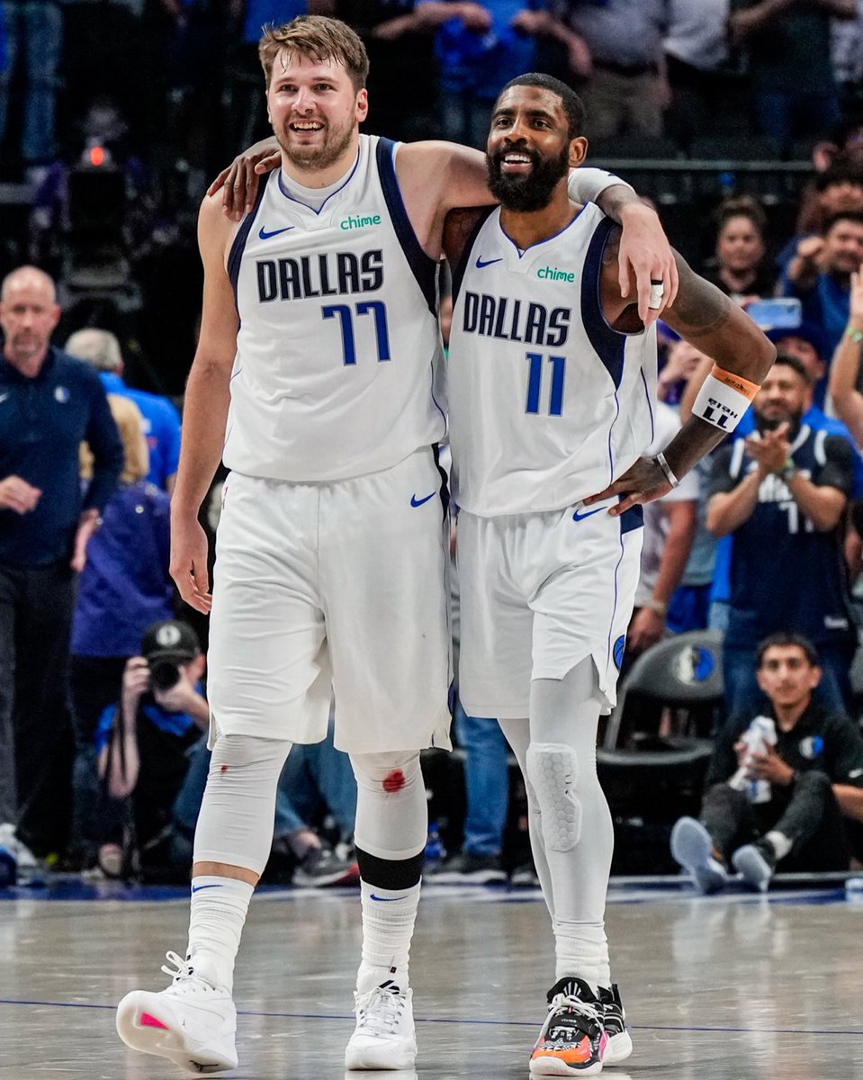 Heck of a season for the 2023-24 Dallas Mavericks: • 50 wins • Luka is the MVP • Kyrie 25/5/5 on basically 50/40/90%. • Top 10 defense post deadline • Longest winning streak since 2011 • Best clutch team in the league • Dwight Powell Now let’s go win this thing. 🏆