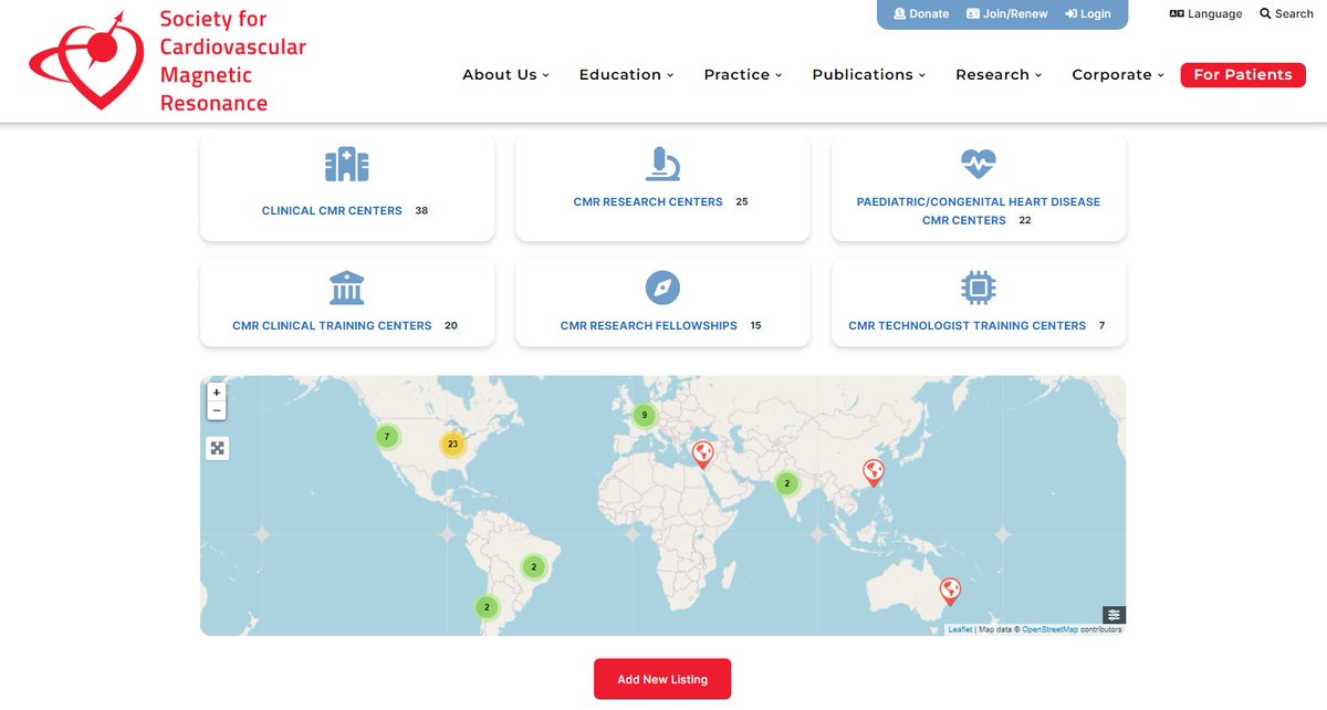 📣Register your #WhyCMR center w/ @SCMRorg Global Clinical & Training Directory
✅Clinical/Clinical Training
✅Research/Research Fellows
✅Pediatric/CHD
✅Technologists Training
🗣️List any category above (choose as many as applicable)
👇Click Add Listing
scmr.org/directory/