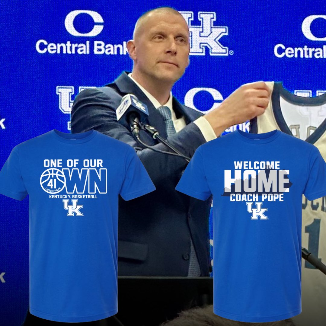 BBN, let’s support our new coach with the only officially licensed shirts available! 🏀🔵 Shop now at kentuckybranded.com/product-catego…