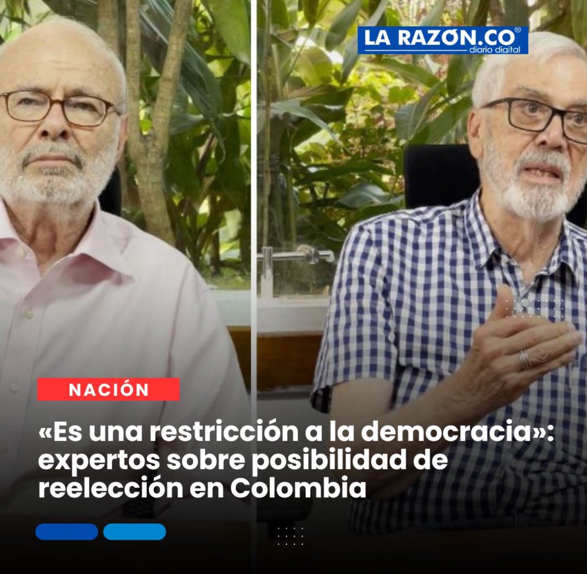 'Es una restricción a la democracia': expertos sobre posibilidad de reelección en Colombia larazon.co/nacion/es-una-… vía @LaRazonCo